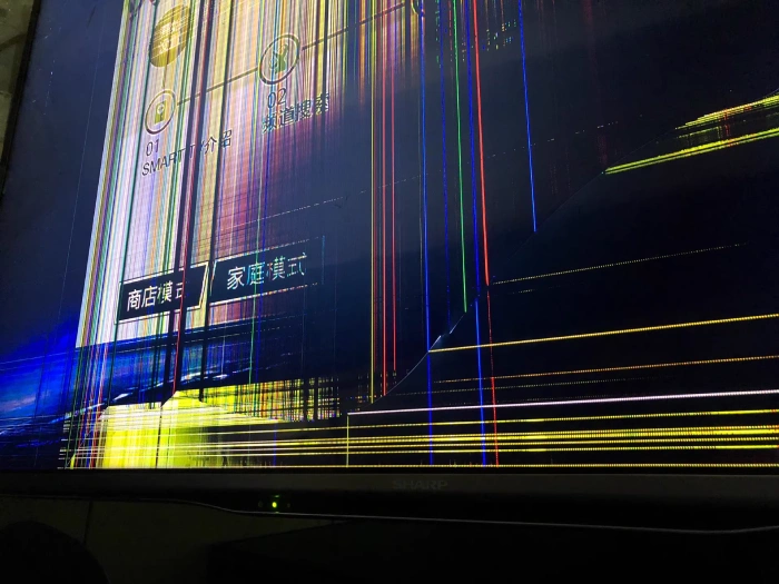 LCD screen defects - cross lines on a lcd open cell